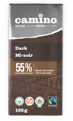 Camino Organic & Fair Trade Dark (55% Cacao) Chocolate Bar