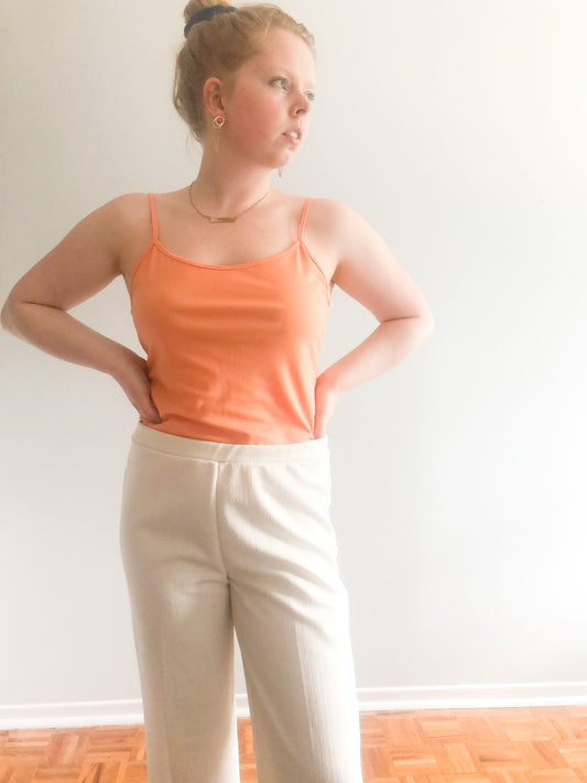 Pastel Orange Spaghetti Strap Tank Top Camisole - M/L