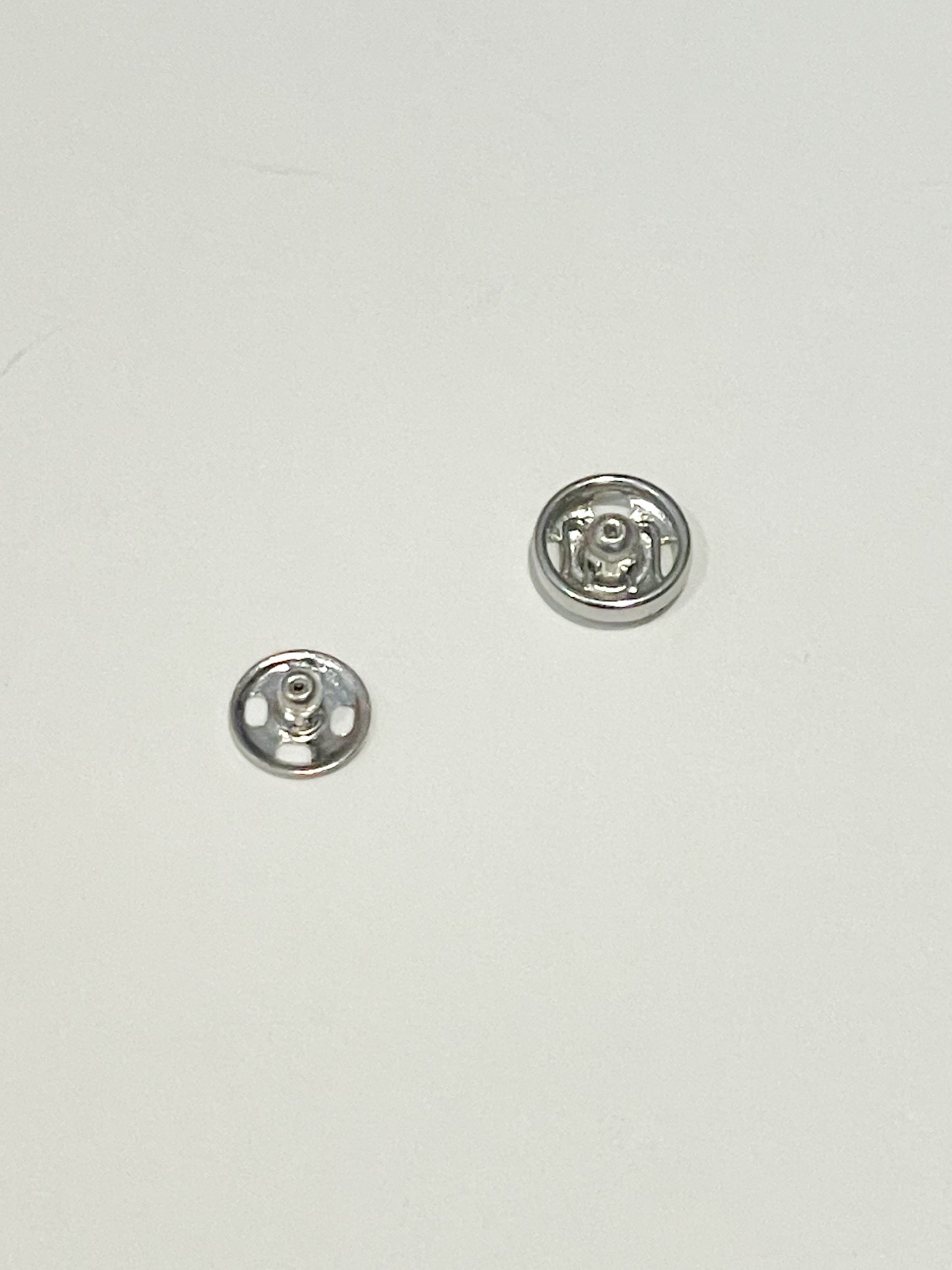 Small Sew-on Silver Metal Snap Fasteners