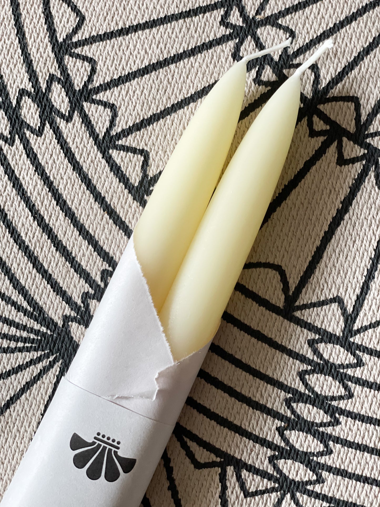 Ivory White 10" Taper 100% Beeswax Candles - 2-Pack