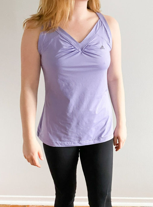 Adidas Lavender Purple ClimaCool Workout Top - Le Prix Fashion & Consulting