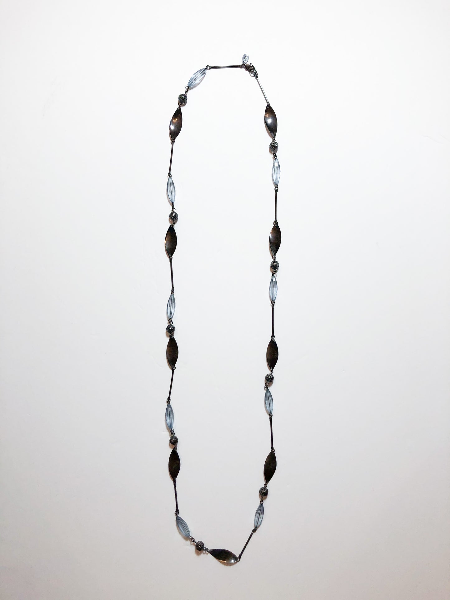 Aldo Pewter Bead Long Necklace