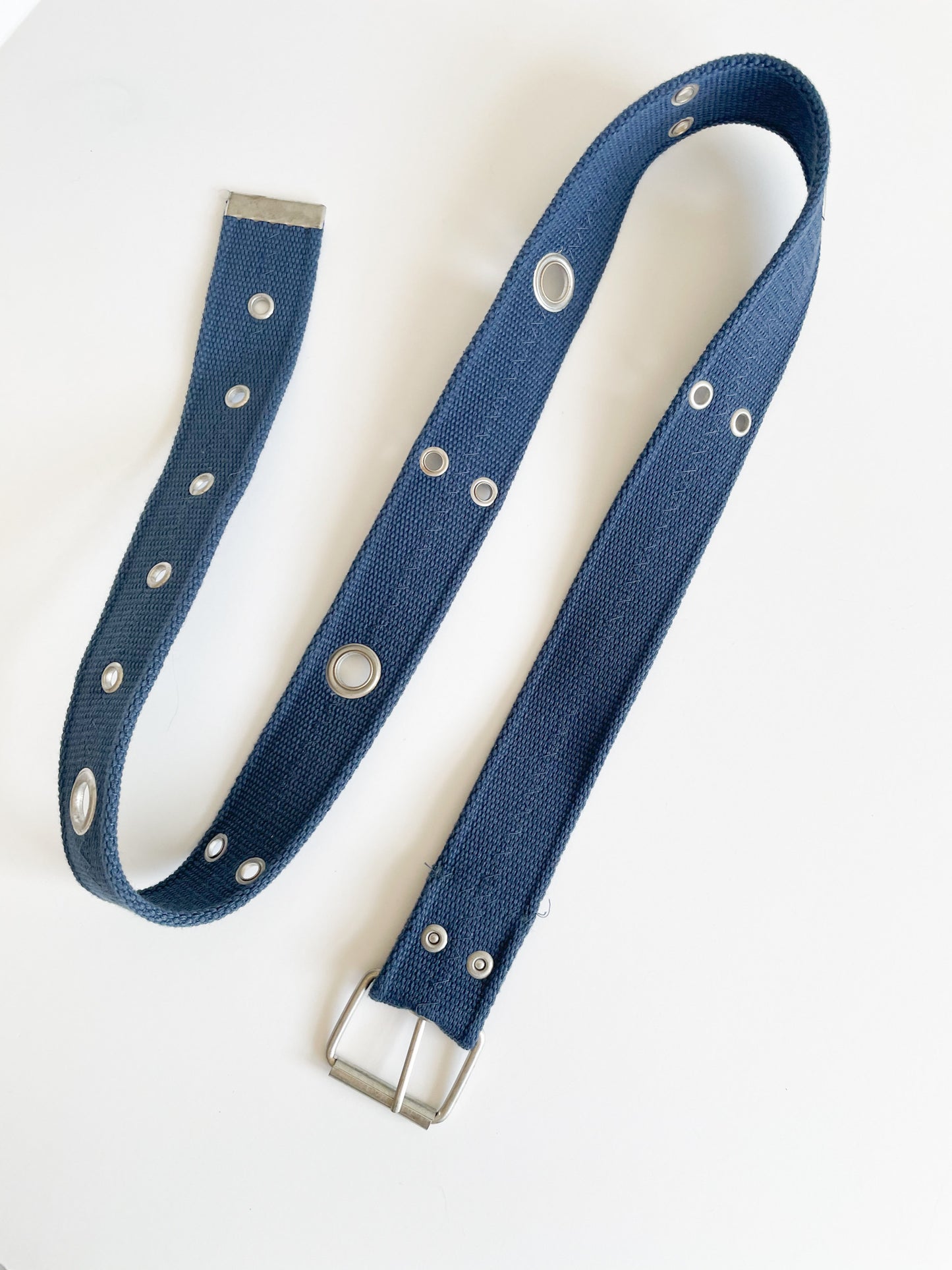 Navy Silver Cutout Utility Belt - S/M