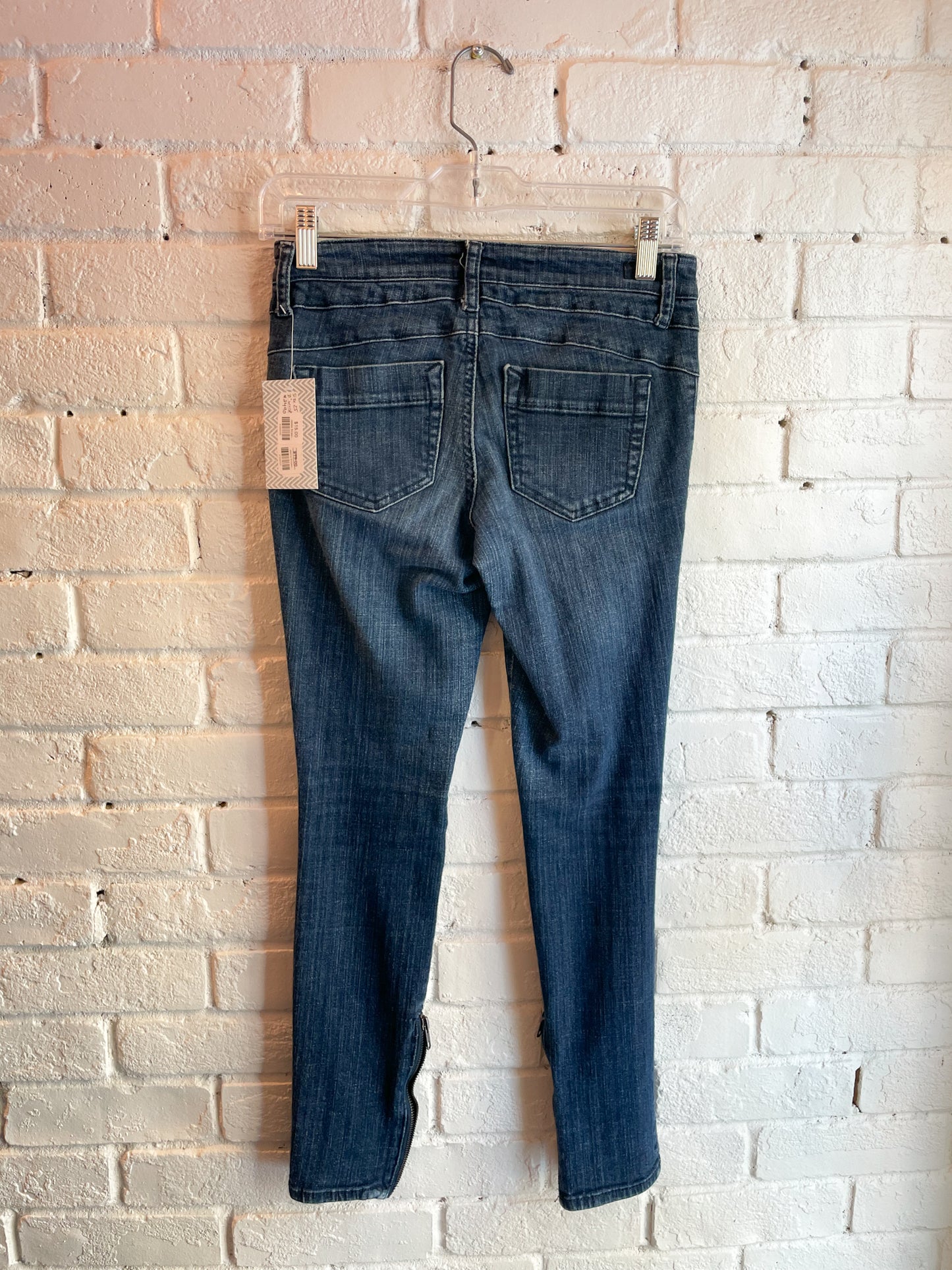Jessica Simpson Dark Wash Zipper Split Hem Jeans  - Size 25/26