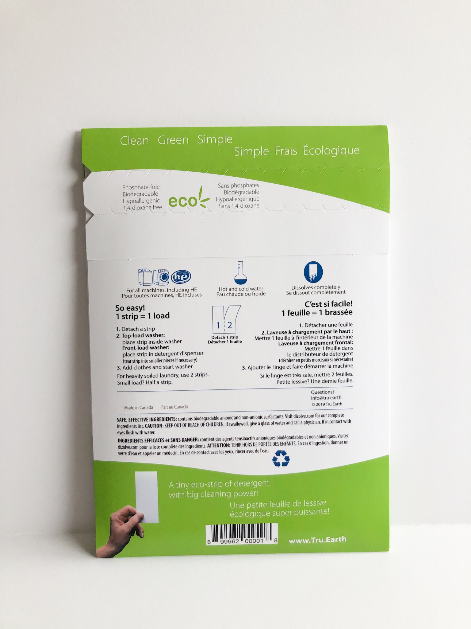 Tru Earth Eco-strips Zero Waste Laundry Detergent - Fragrance Free - Le Prix Fashion & Consulting