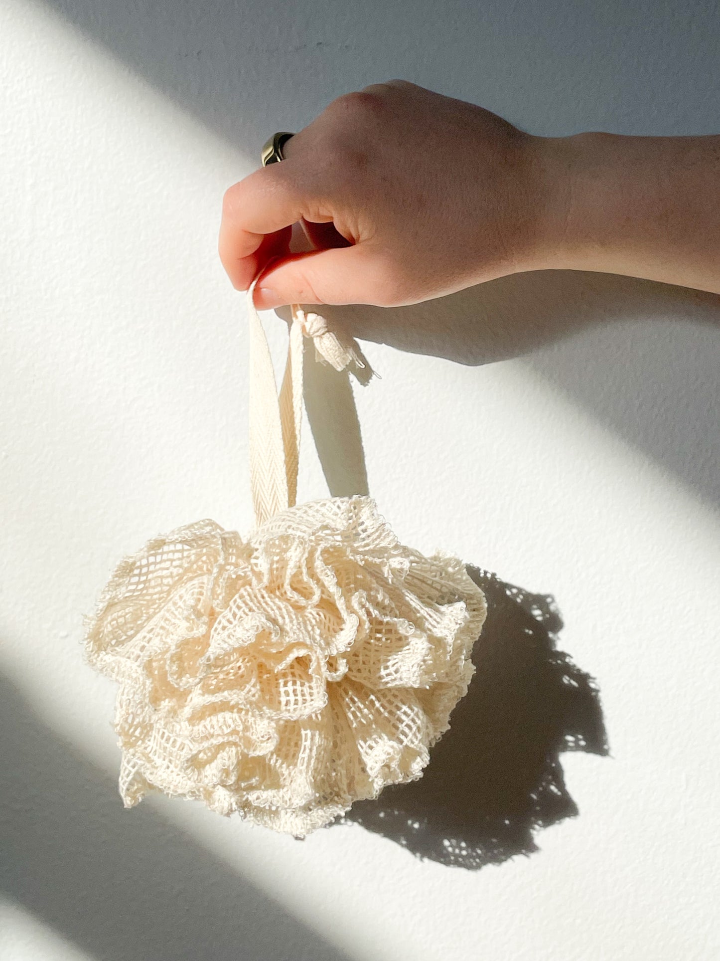 Organic Unbleached Cotton Shower Pouf Loofah