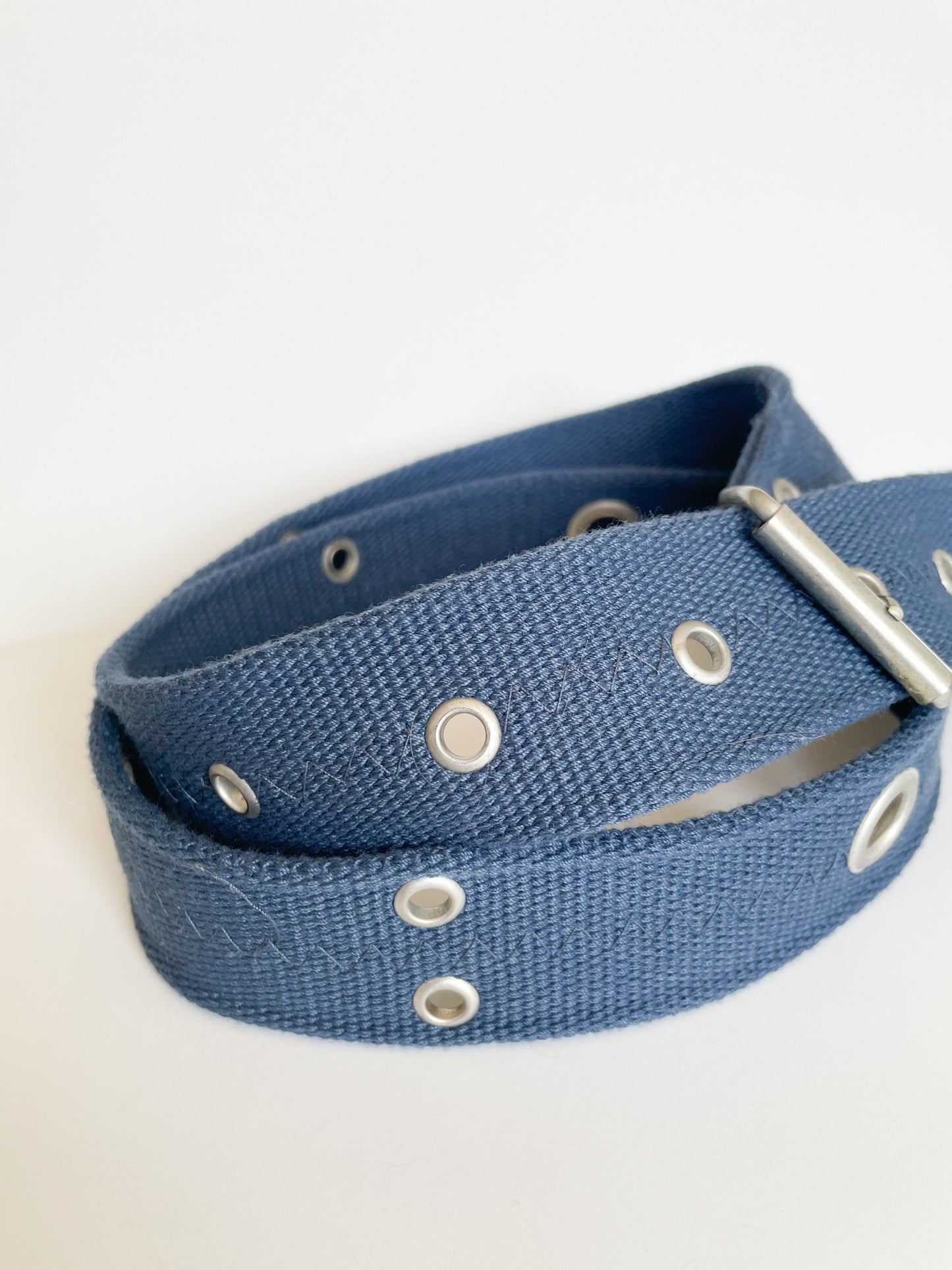 Navy Silver Cutout Utility Belt - S/M