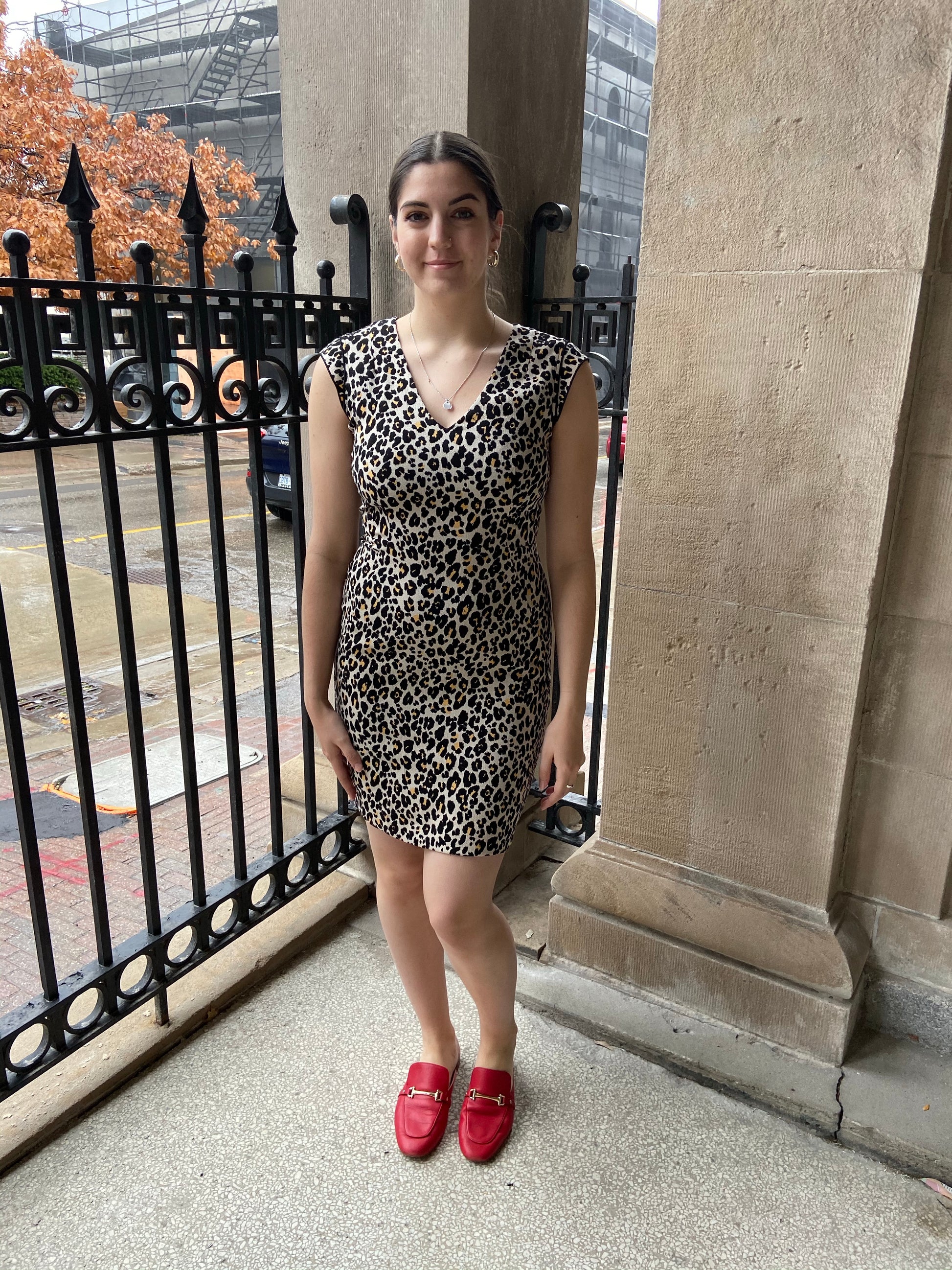 leopard dress with red heels How To Pair A Leopard Skirt With Red Heels MICKAA