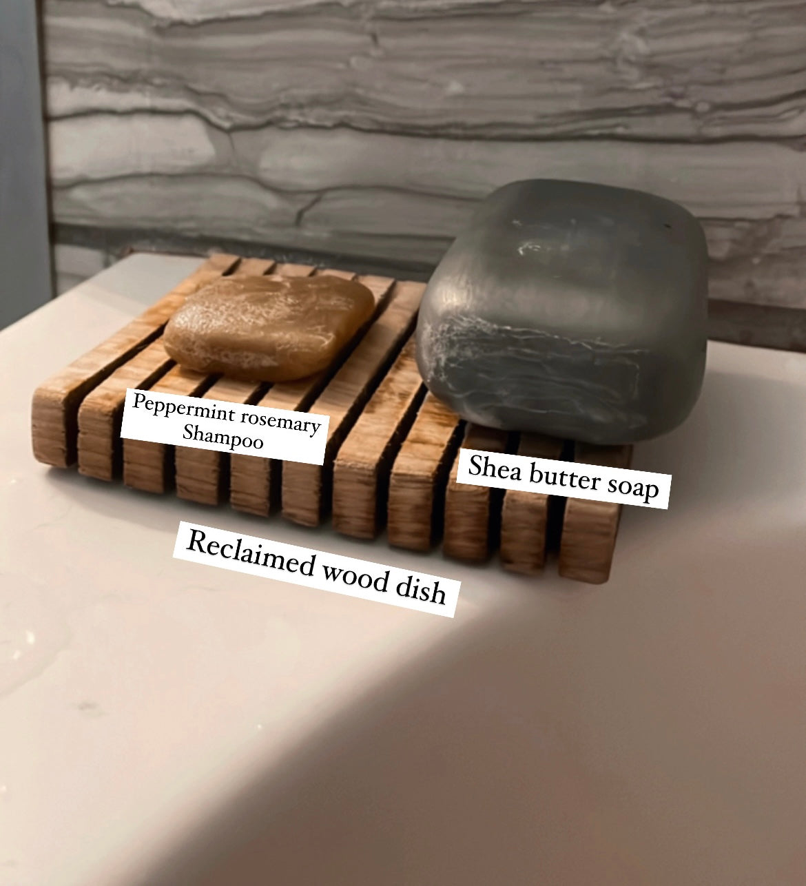 Reclaimed Natural Hardwood Soap Dish