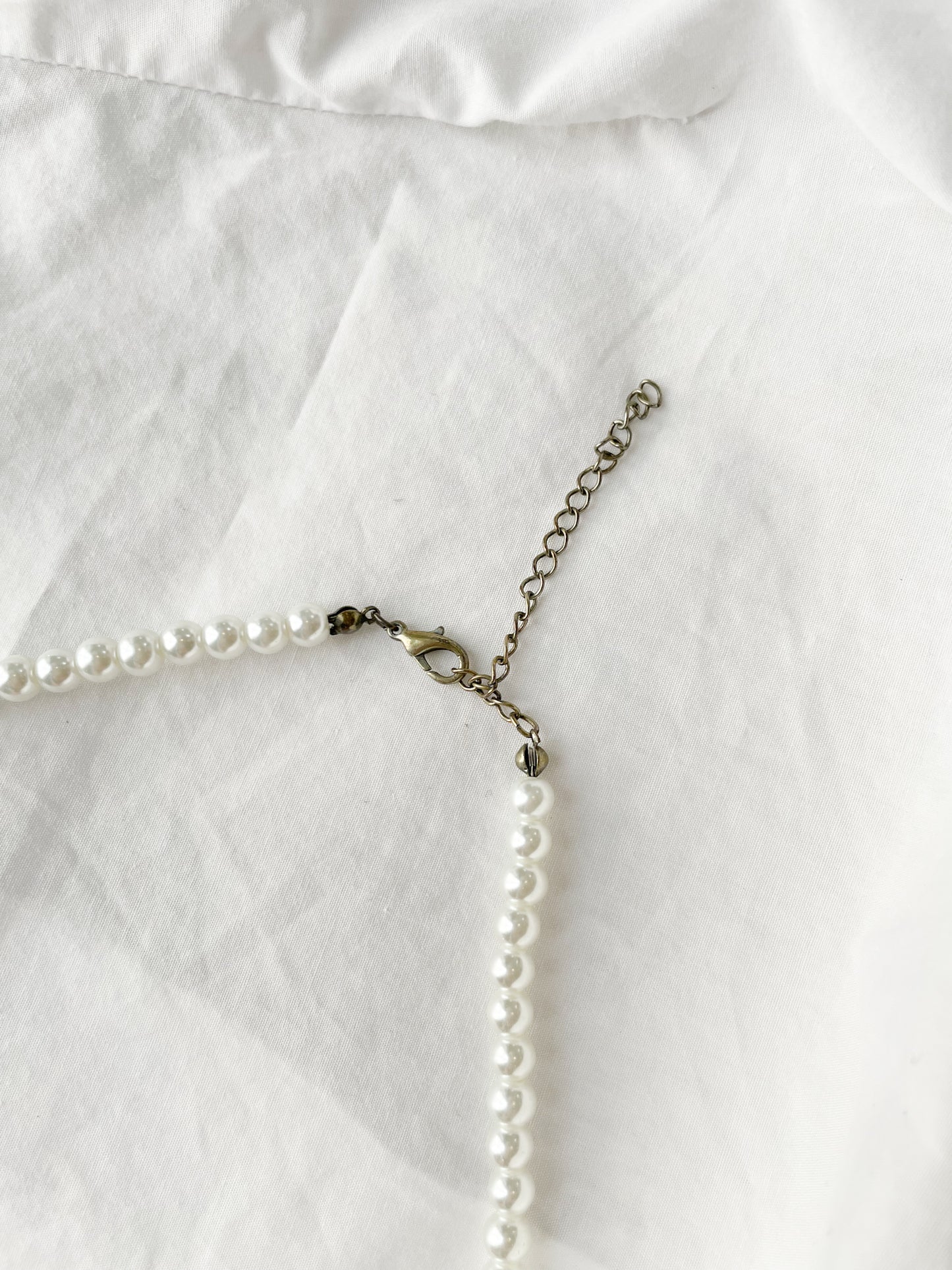 Graduated Faux Pearl Long Necklace