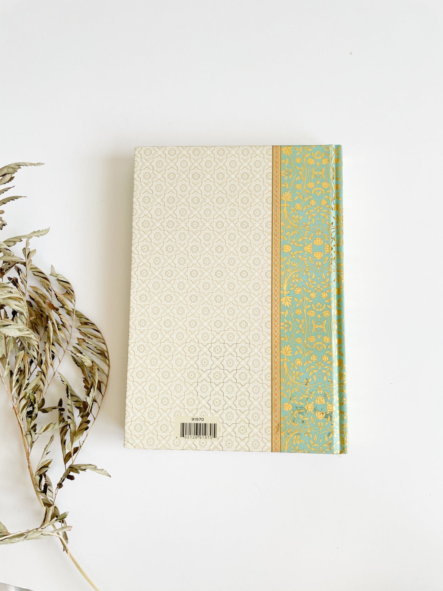 Punch Studio Gold and Turquoise Monogram "R" Letter Hardcover Lined Notebook Journal