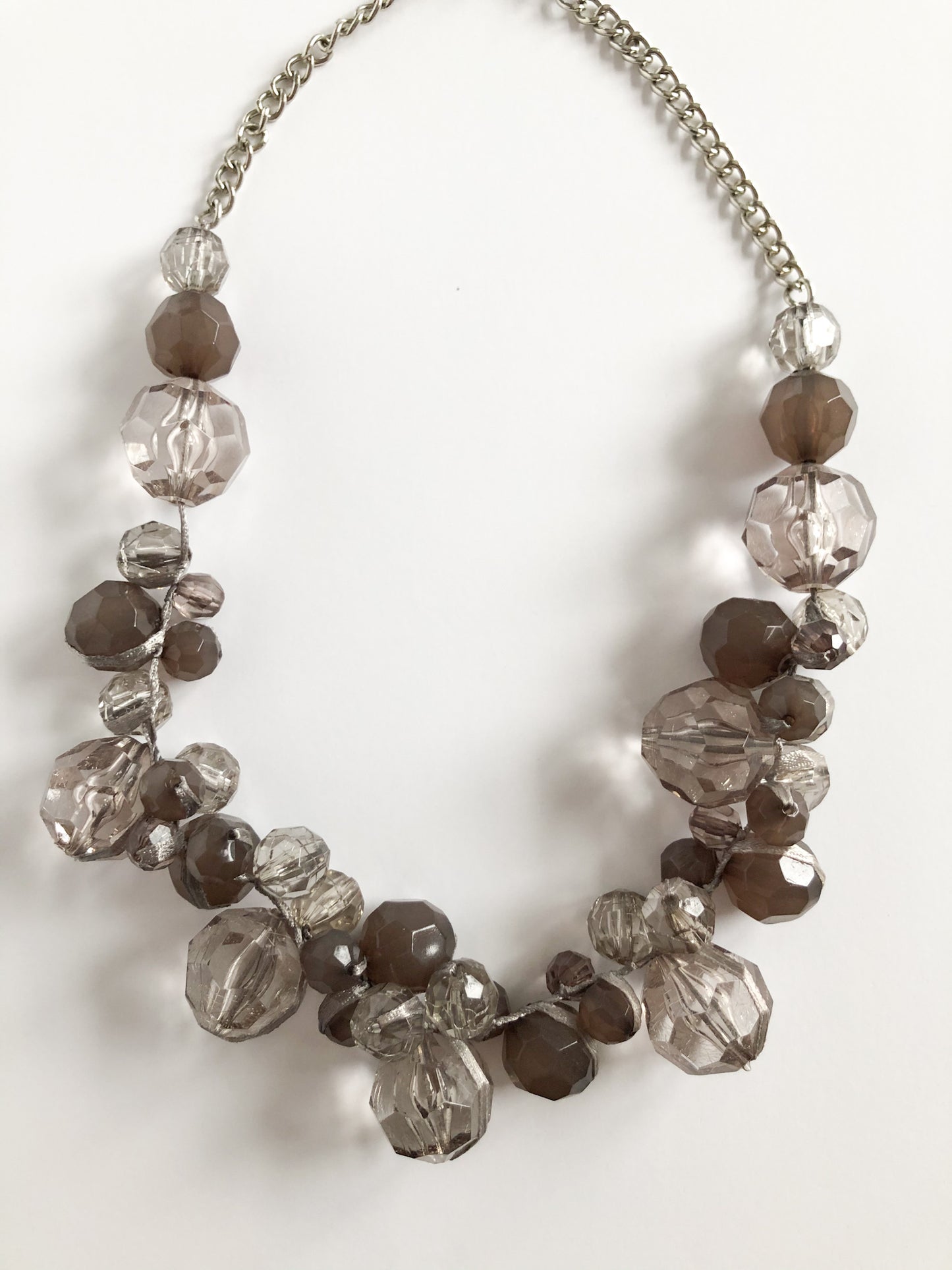 Dusty Grey Purple Statement Bead Necklace - Le Prix Fashion & Consulting