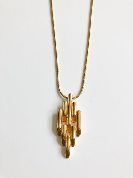 Gold Bar Cluster Necklace