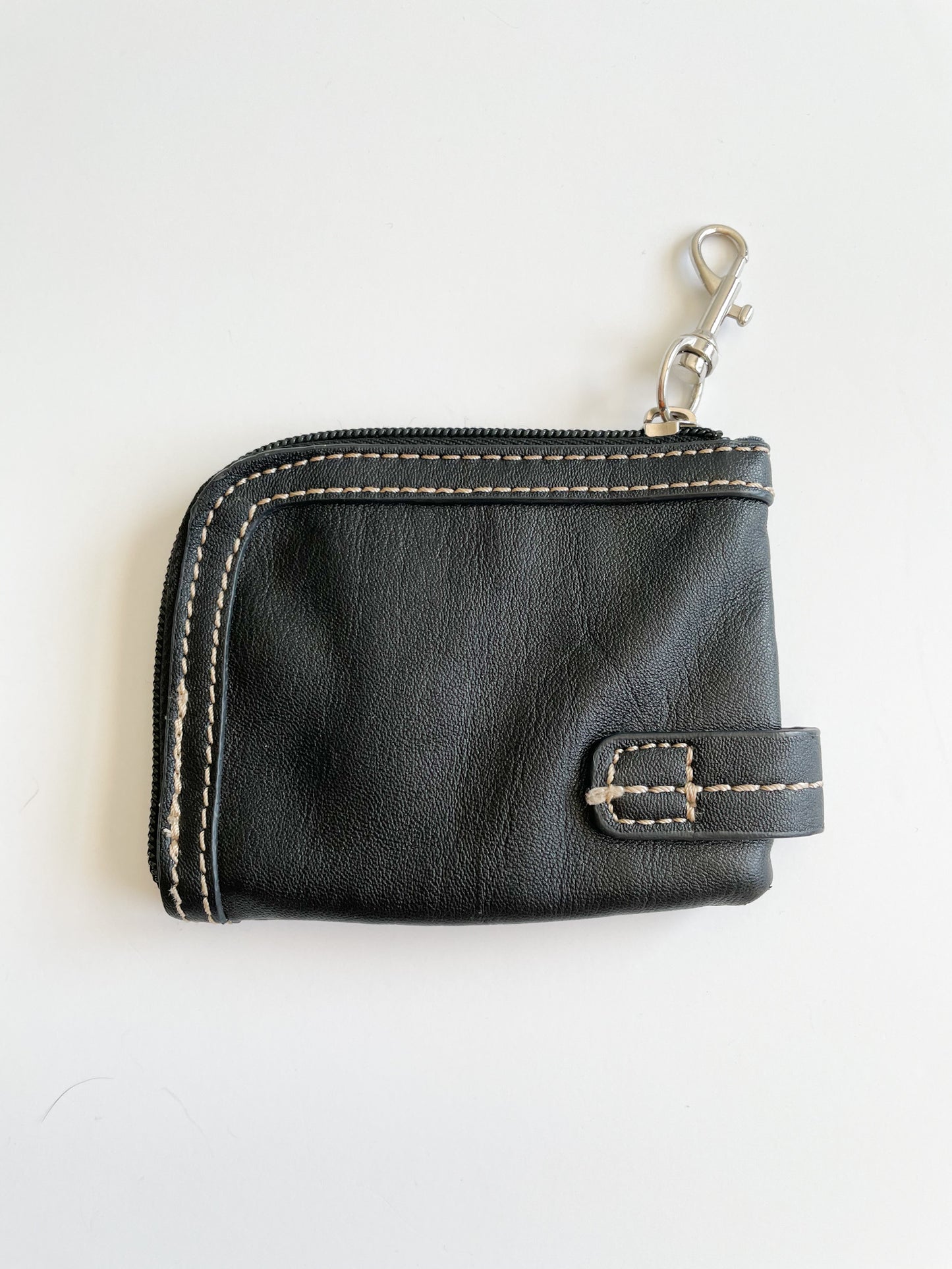 Franco Sarto Faux Leather Black Coin Card Pouch