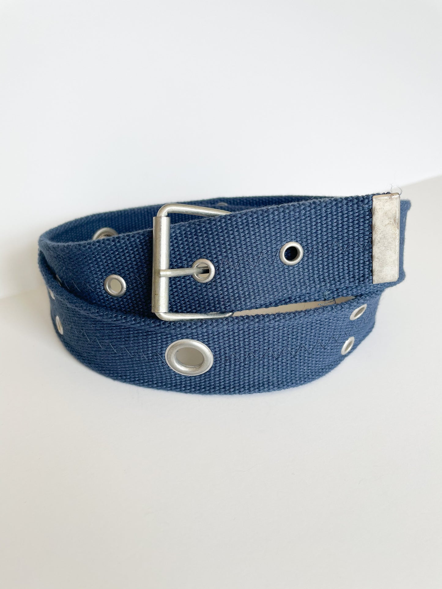 Navy Silver Cutout Utility Belt - S/M
