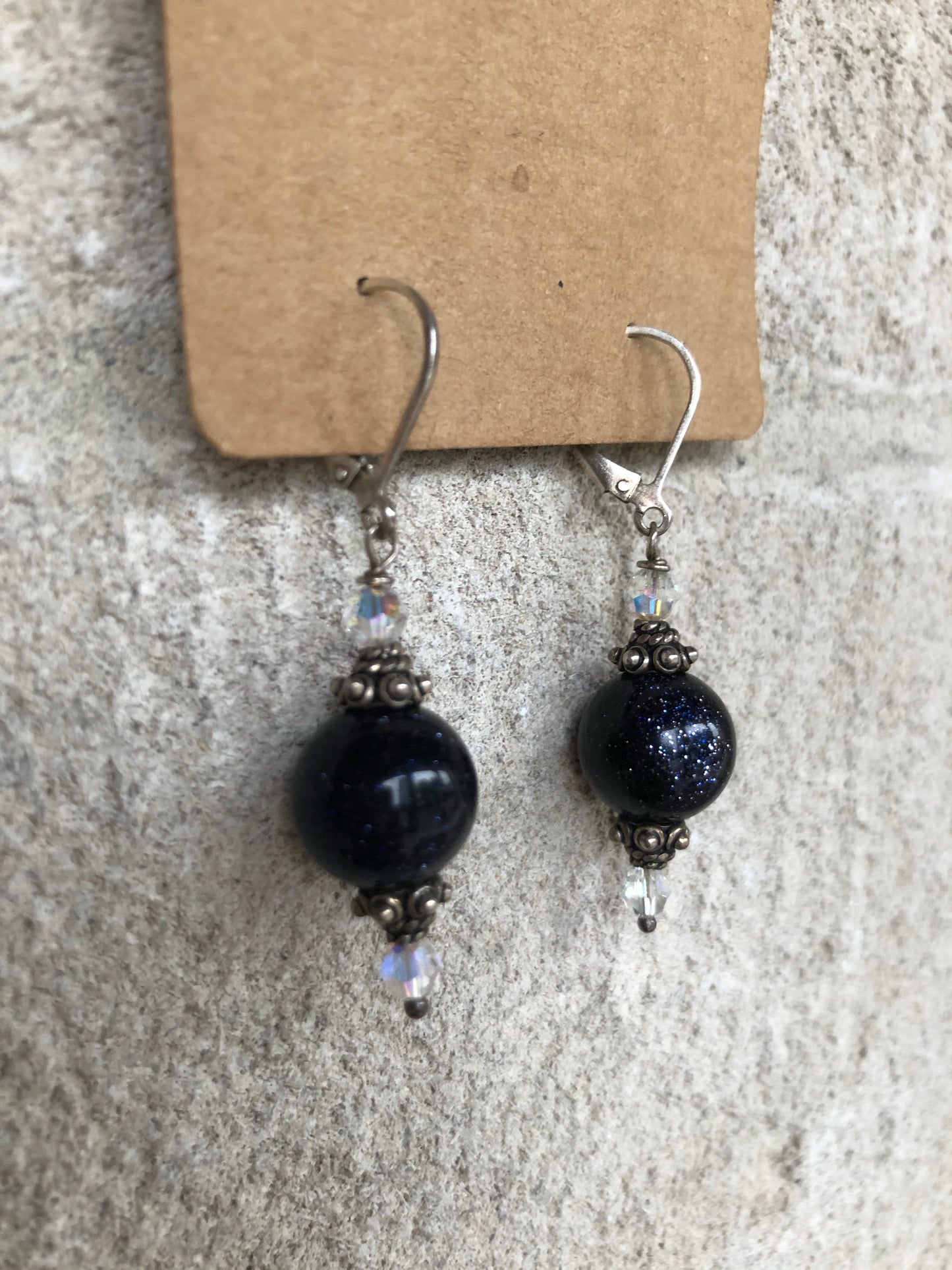 Black Sparkly Drop Bead Earrings - Le Prix Fashion & Consulting