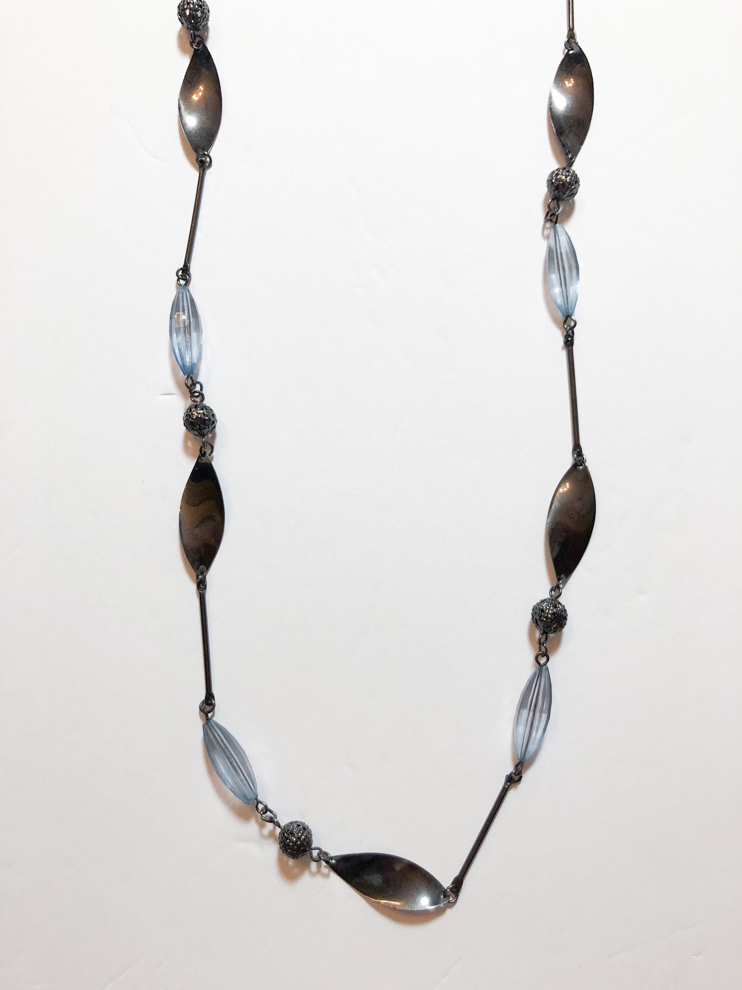 Aldo Pewter Bead Long Necklace