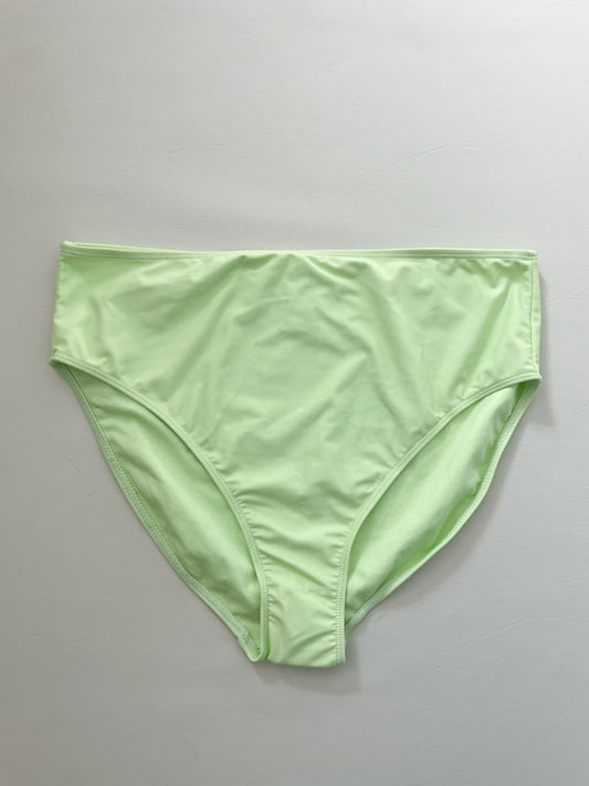 Island Soul Curve Citron Green High Waisted Bikini Bottoms NWOT - 1X