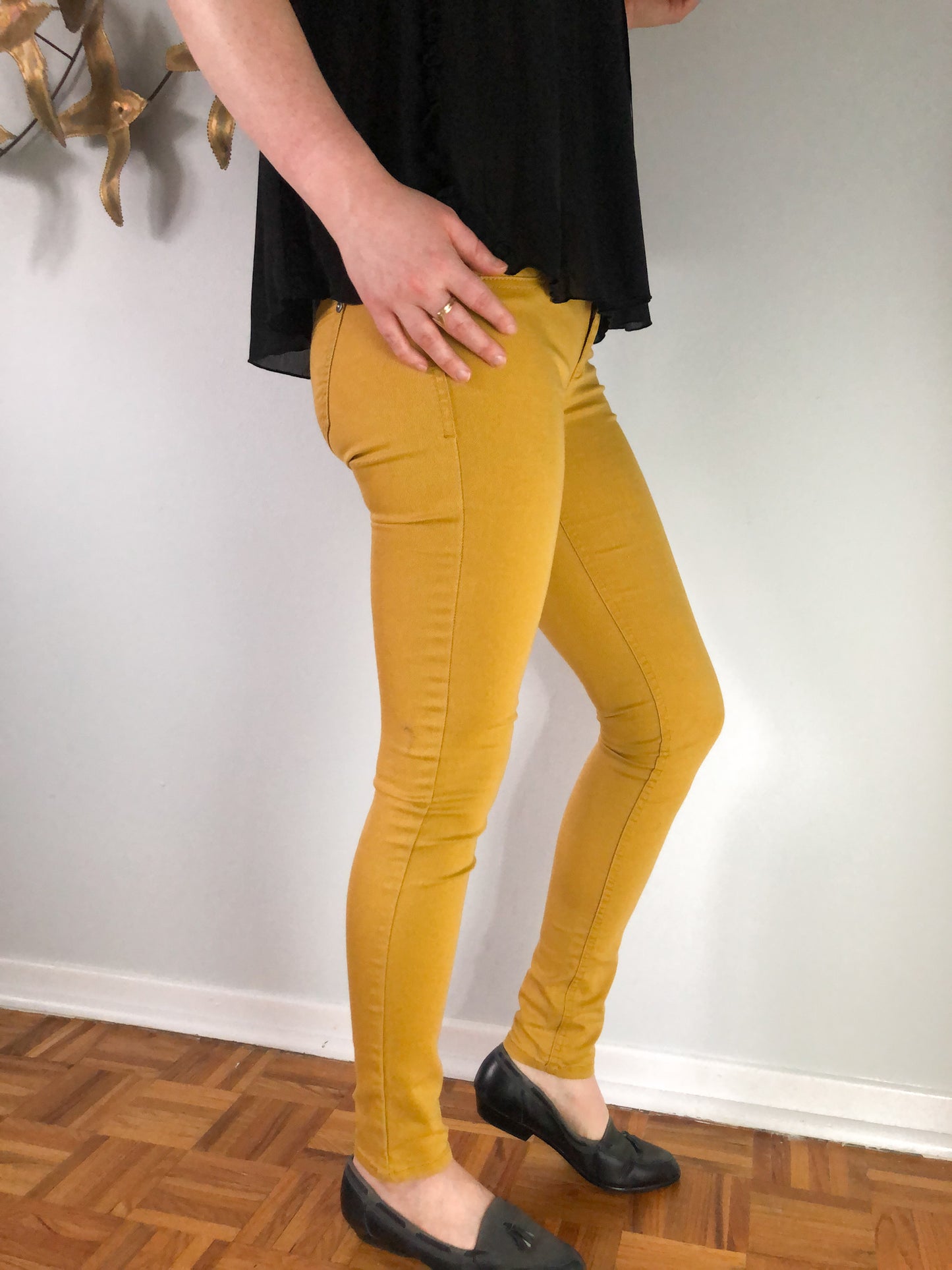 Material Girl Mustard Yellow Skinny Jeggings - Size 1 (XS/S)