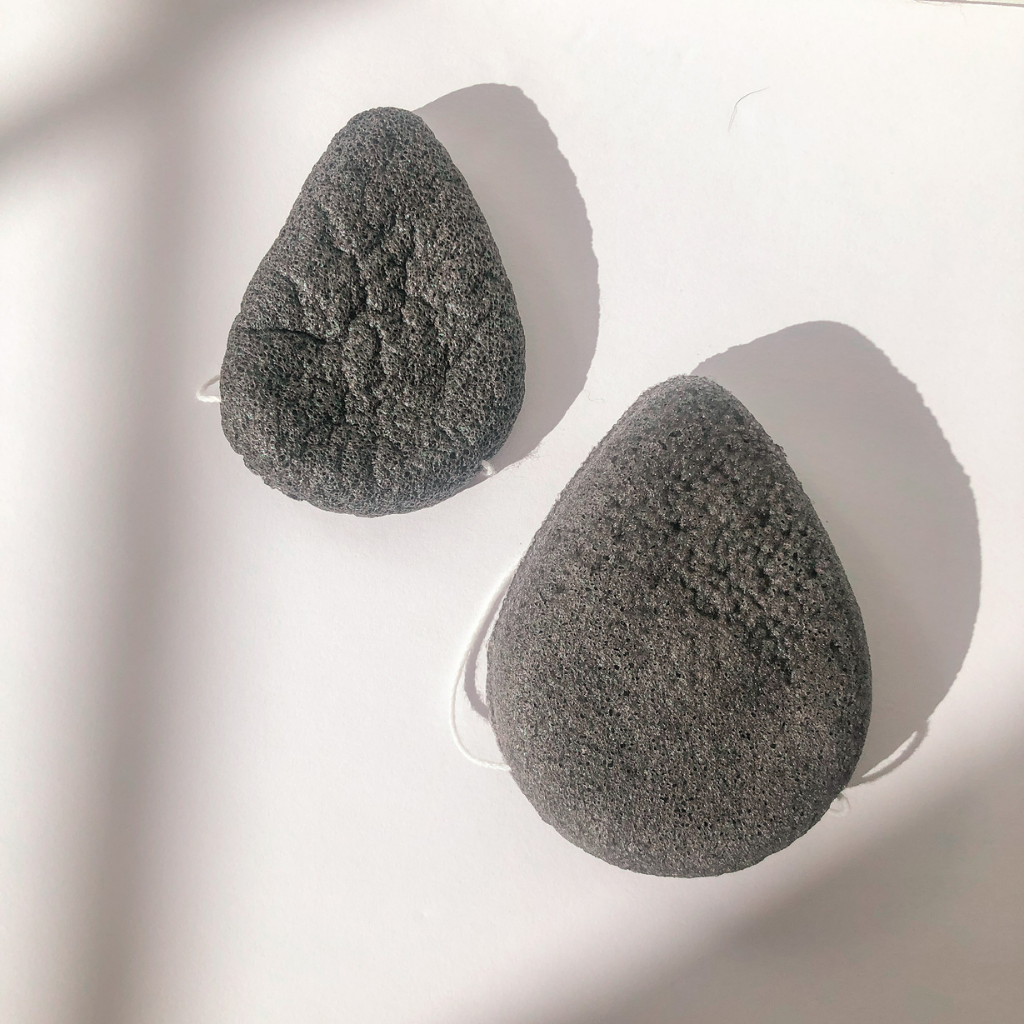 Charcoal Konjac Sponge - Organic, Vegan + Biodegradable