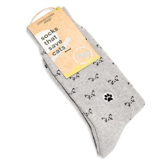 Socks that Save Cats - Gray Cats with Whiskers