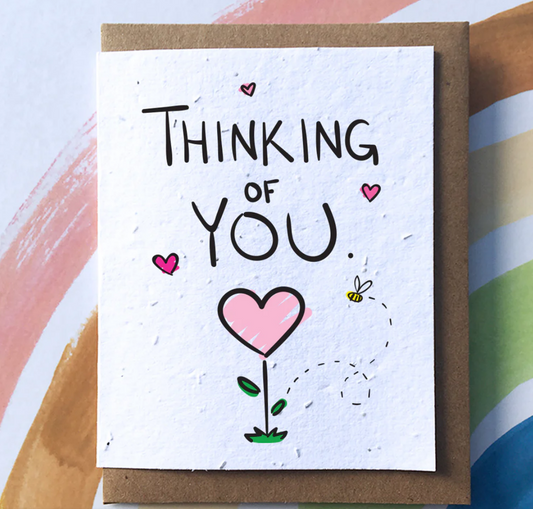 Thinking of You Plantable Pun Greeting Card